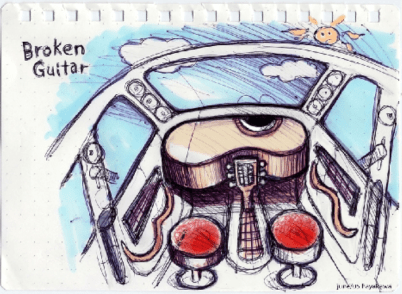 broken guitar